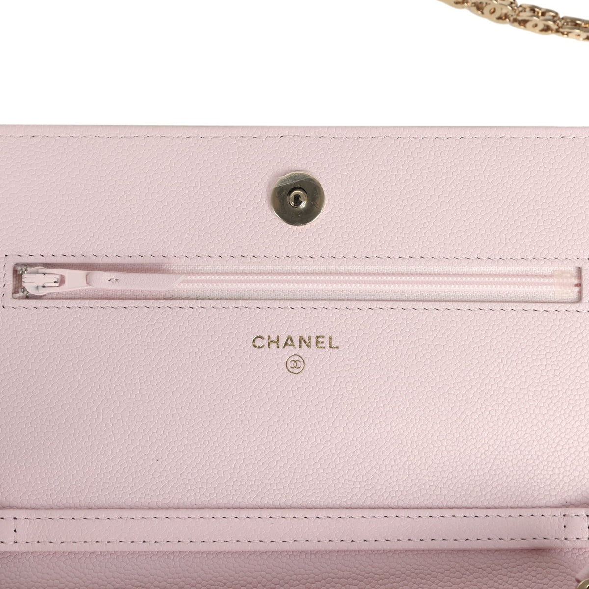 Chanel Wallet On Chain WOC Light Pink Caviar Light Gold Hardware