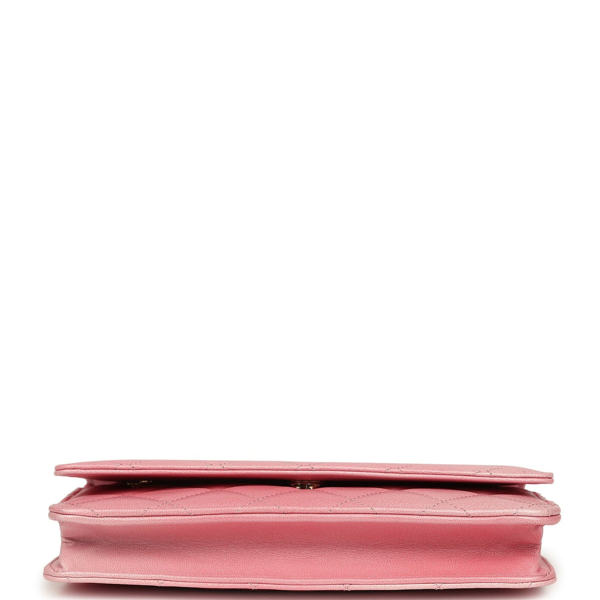 Chanel Classic Wallet On Chain WOC Ombre Pink Shiny Goatskin Light Gold Hardware