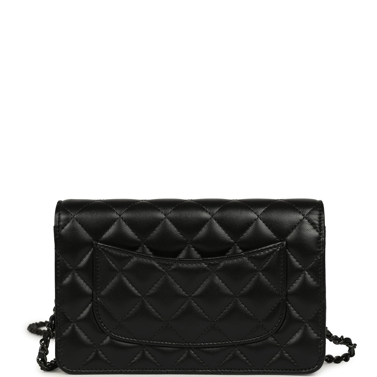 Chanel Classic Wallet On Chain WOC SO Black Lambskin Black Hardware