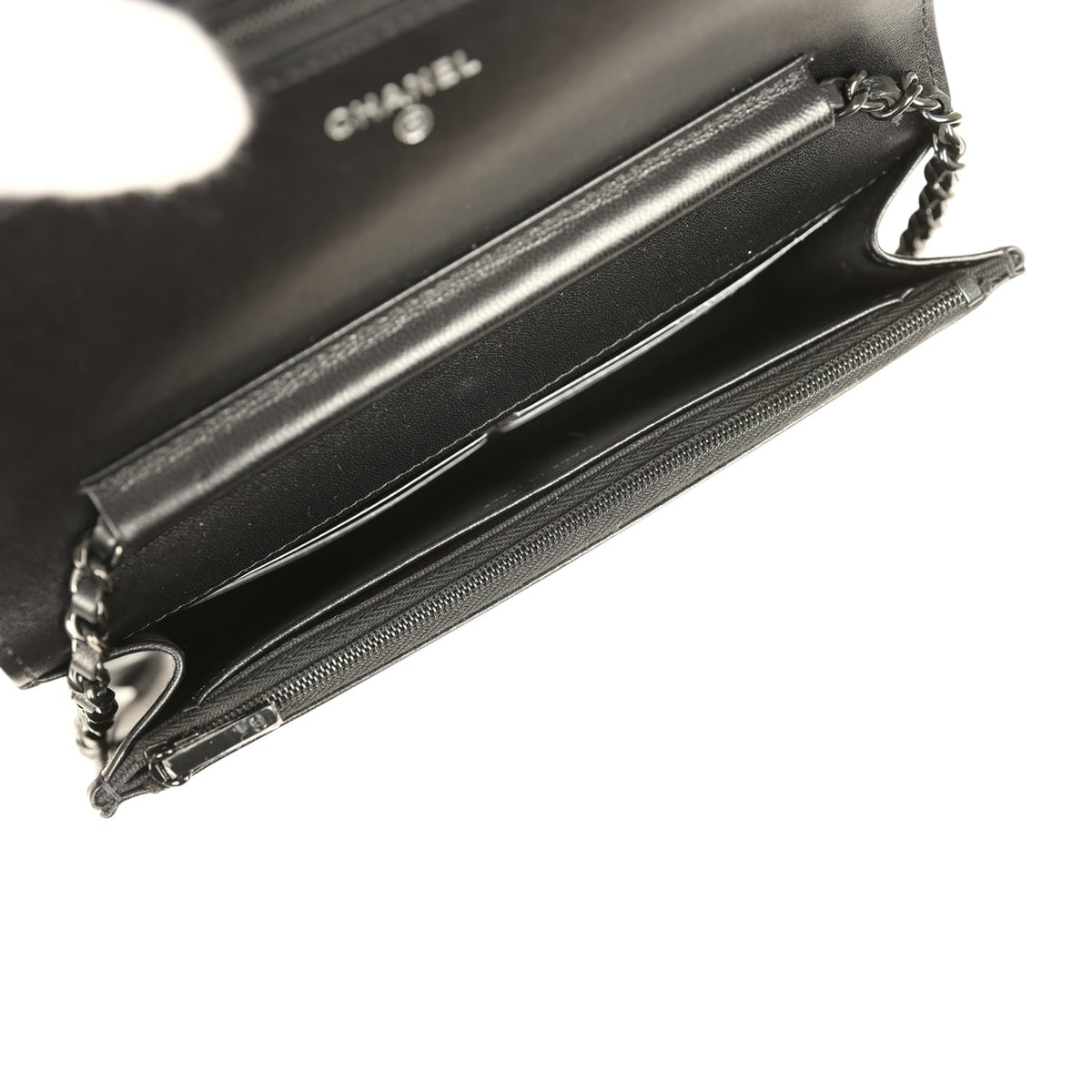Chanel Classic Wallet On Chain WOC SO Black Lambskin Black Hardware