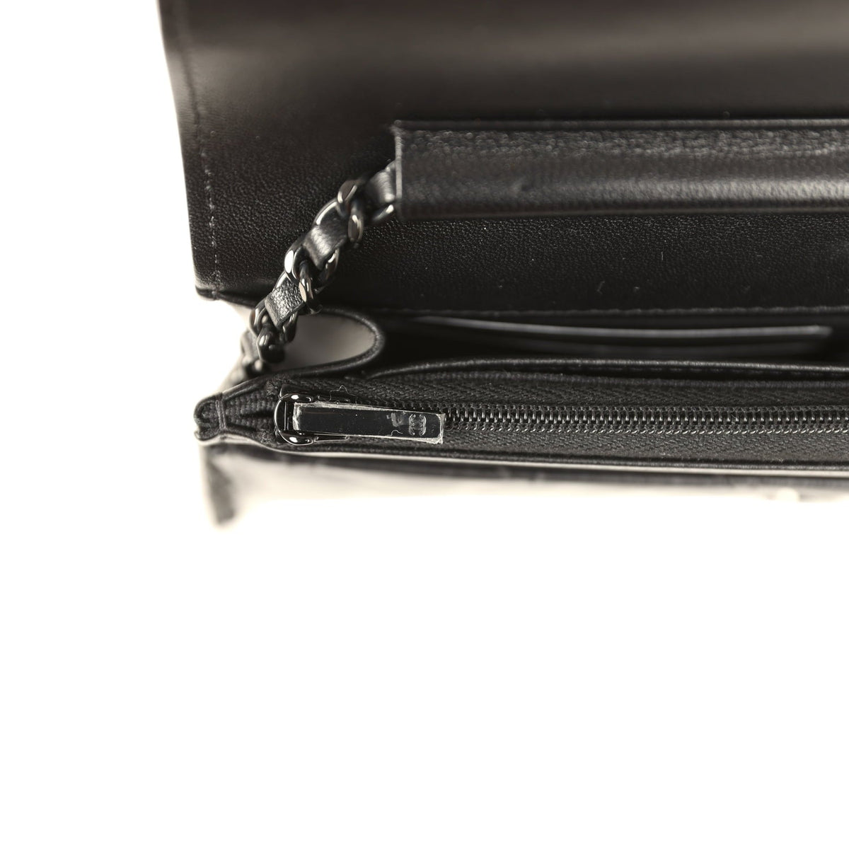 Chanel Classic Wallet On Chain WOC SO Black Lambskin Black Hardware