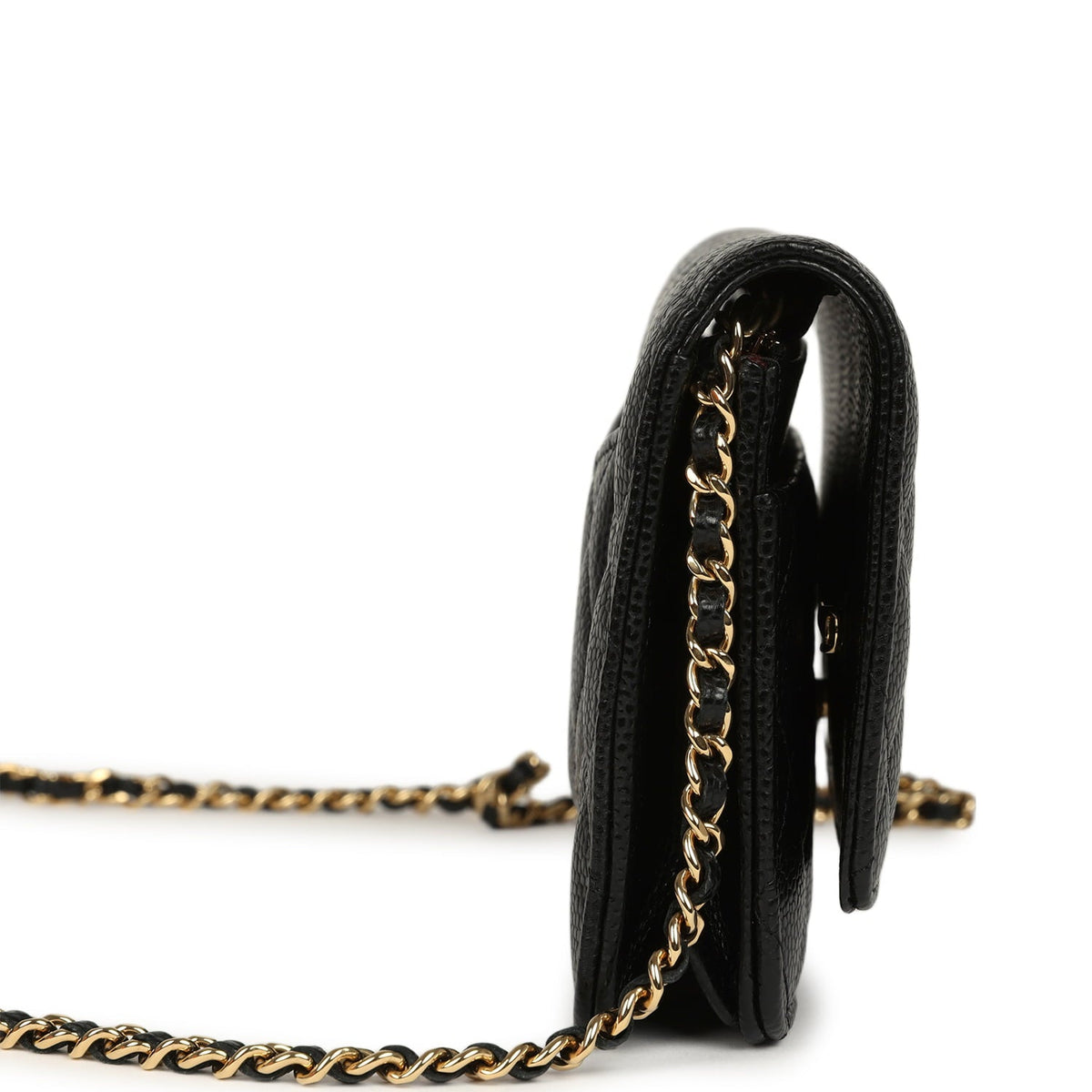 Chanel Wallet On Chain WOC Black Caviar Gold Hardware
