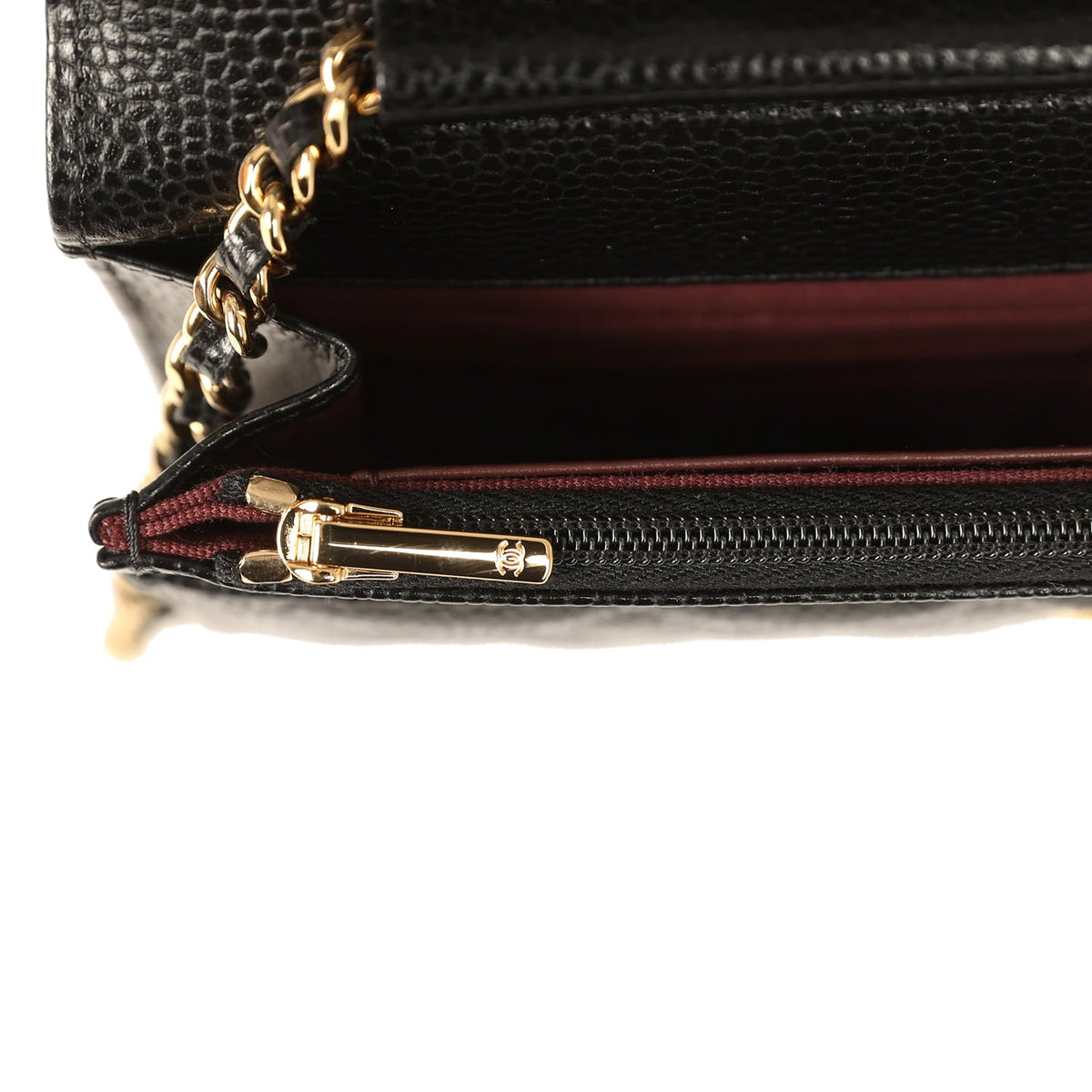 Chanel Wallet On Chain WOC Black Caviar Gold Hardware