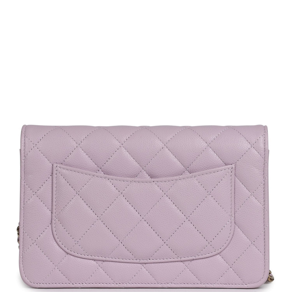 Chanel Classic Wallet On Chain WOC Light Purple Caviar Light Gold Hardware