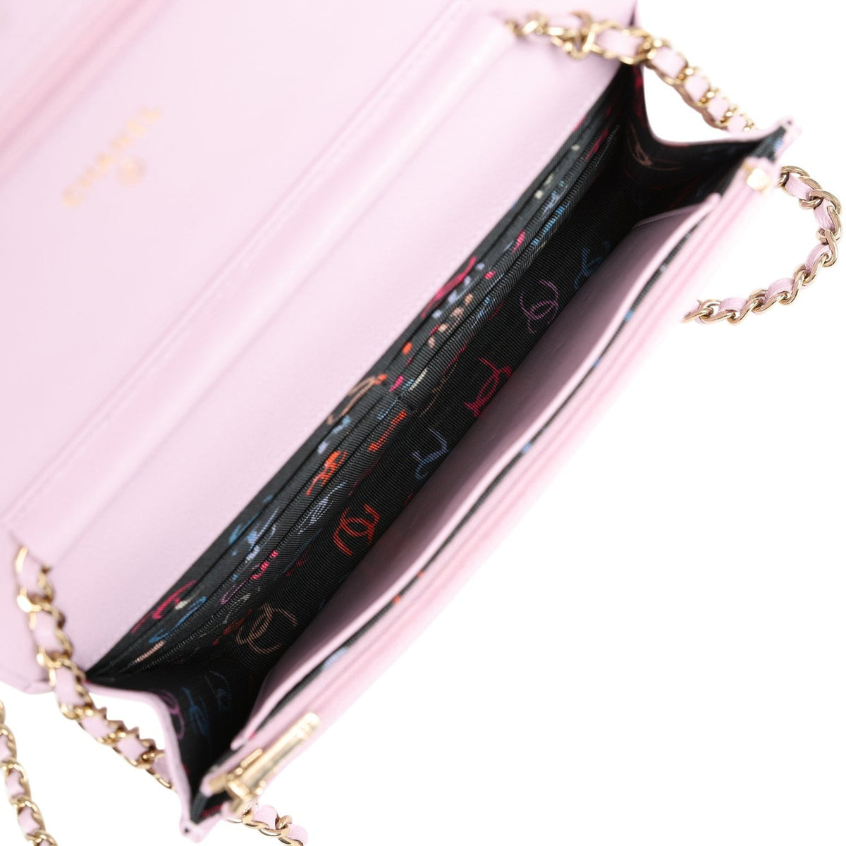 Chanel Classic Wallet On Chain WOC Light Purple Caviar Light Gold Hardware