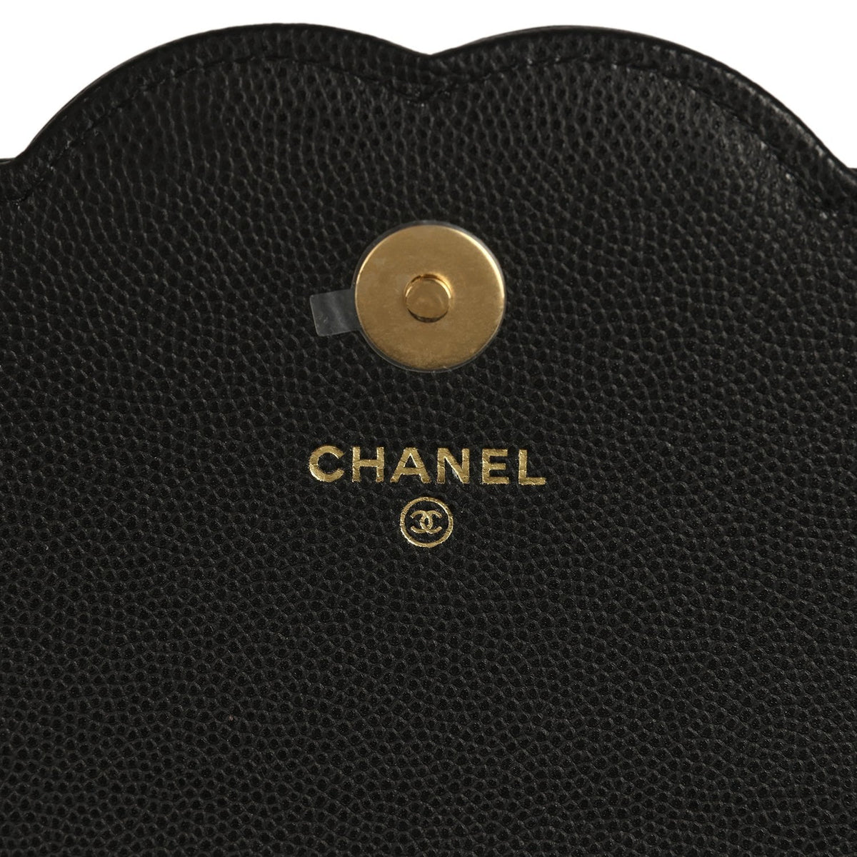 Chanel "Neo Filigree" Wallet on Chain WOC Black Grained Calfskin Gold Hardware