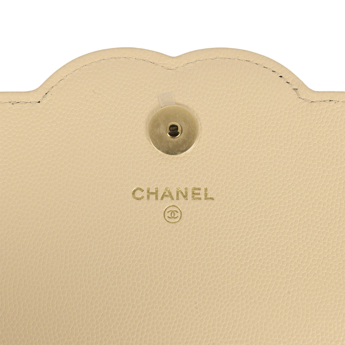 Chanel "Neo Filigree" Wallet on Chain WOC Beige, Black Grained Calfskin Gold Hardware