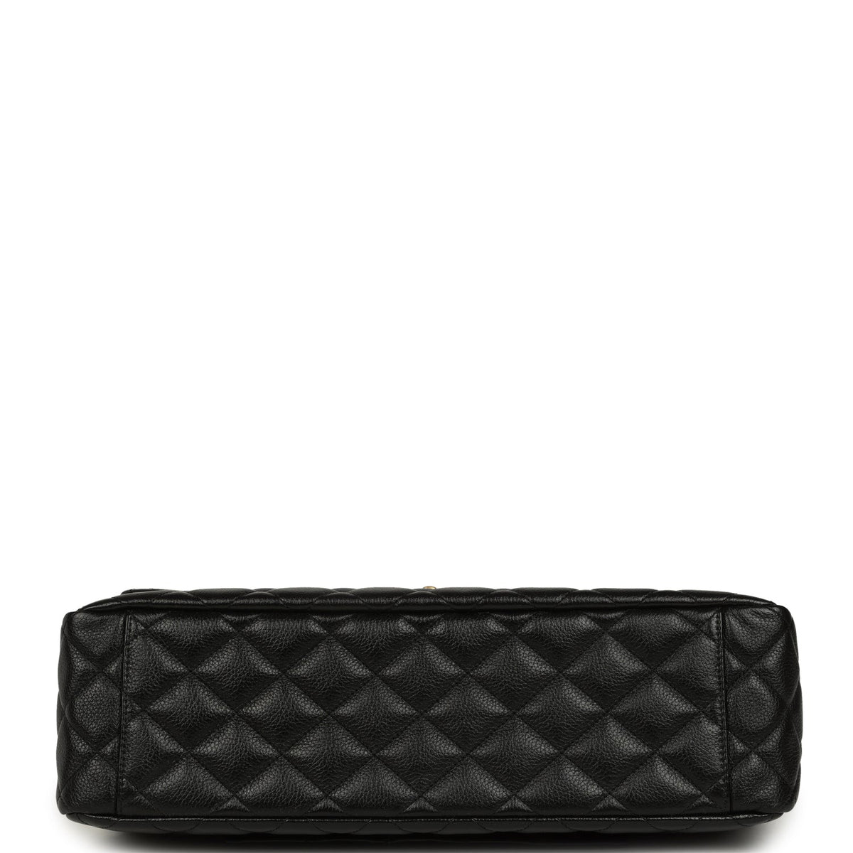 Chanel XXL Classic Single Travel Flap Bag Black Shiny Aged Calfskin Brushed Gold Hardware