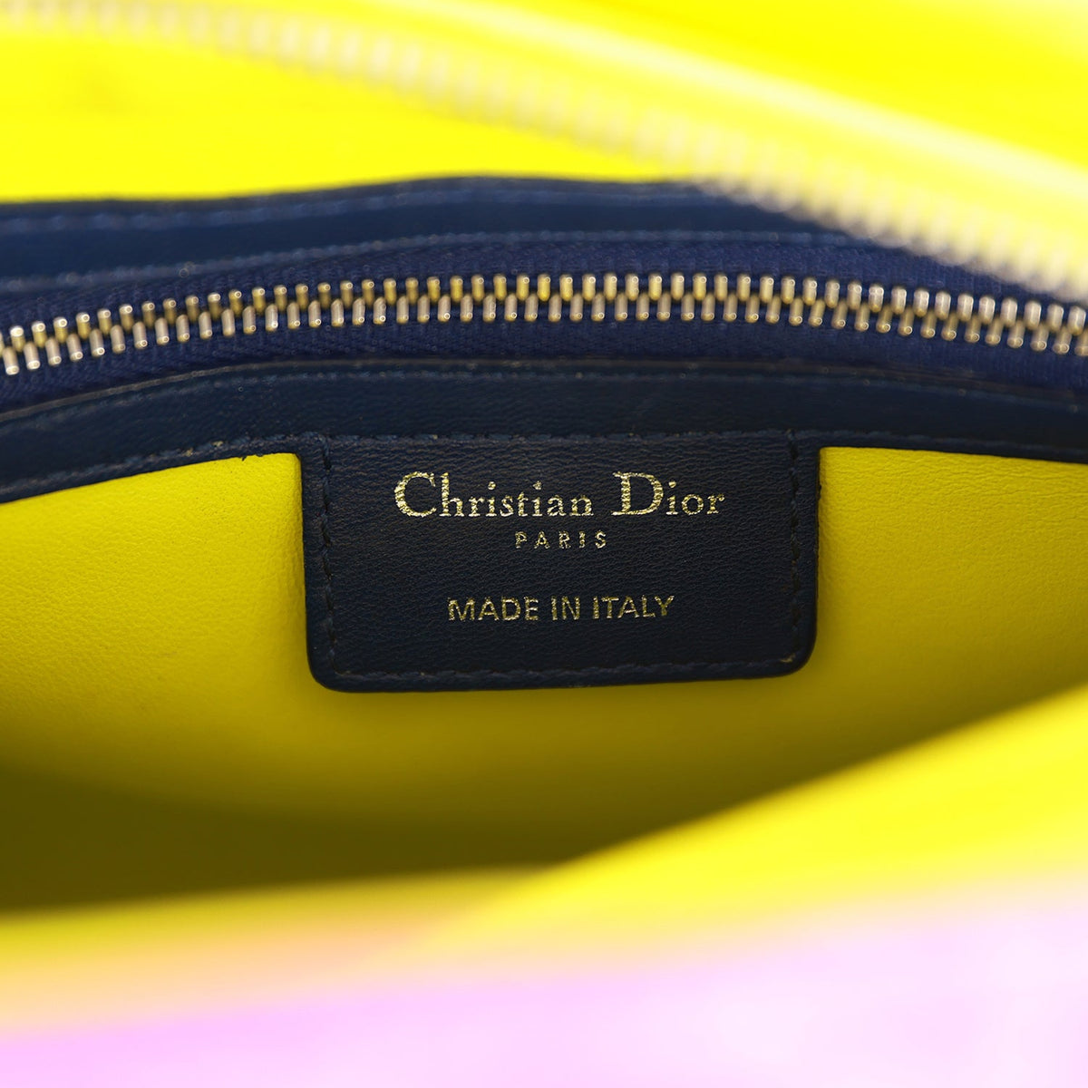 Pre-owned Christian Dior Medium Lady Dior Tricolor Cannage Lambskin Silver Hardware