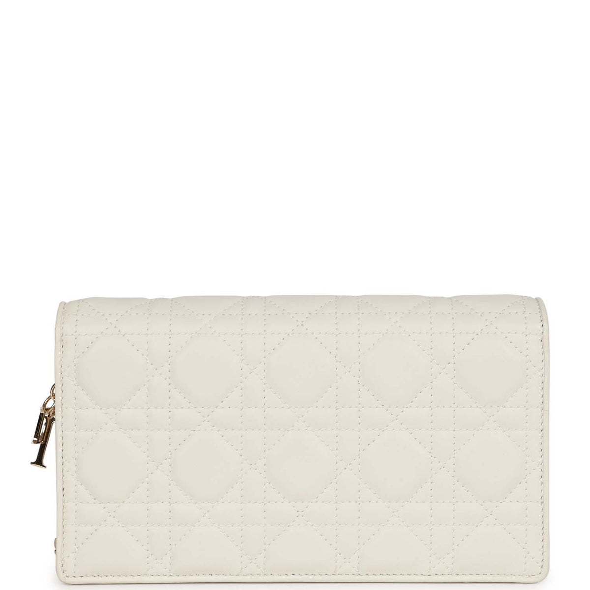 Christian Dior Lady Dior Pouch Latte Lambskin Gold Hardware