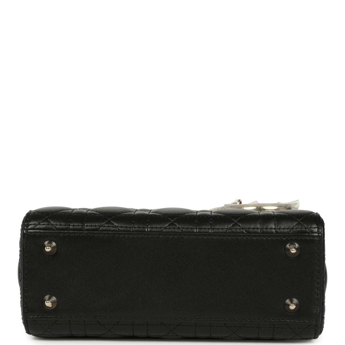 Christian Dior Small Lady Dior Bag Black Cannage Lambskin and Multicolor Python Light Gold Hardware