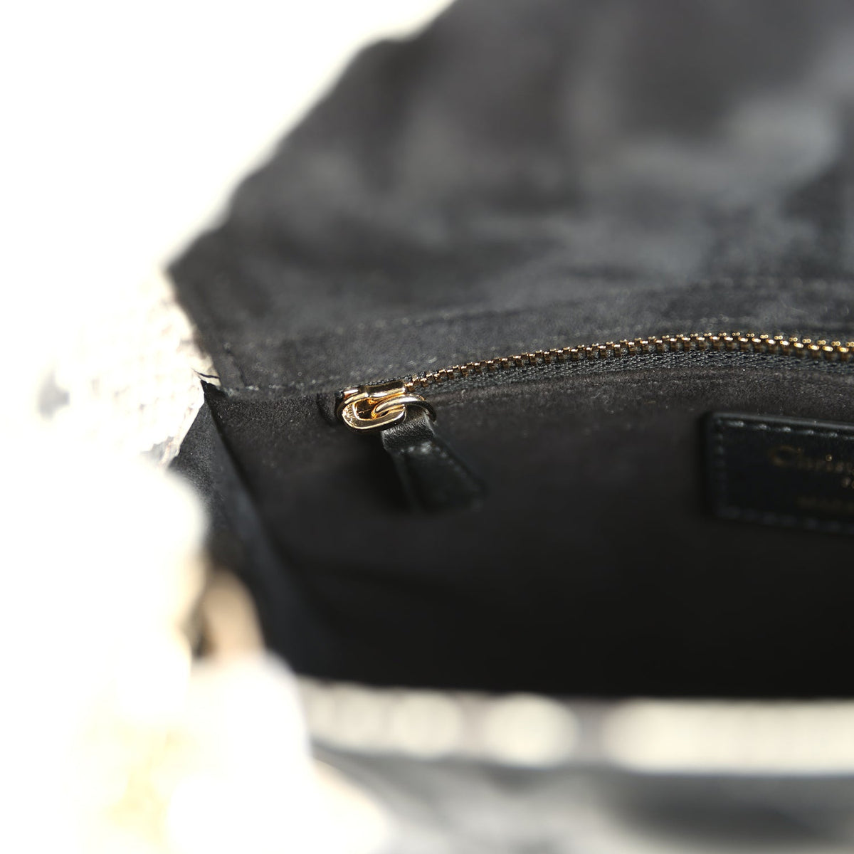 Christian Dior Small Lady Dior Bag Black Cannage Lambskin and Multicolor Python Light Gold Hardware