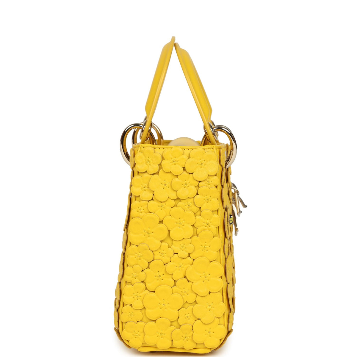 Christian Dior Mini Lady Dior Bag "Buttercup" Buttercup Yellow Lambskin Light Gold Hardware