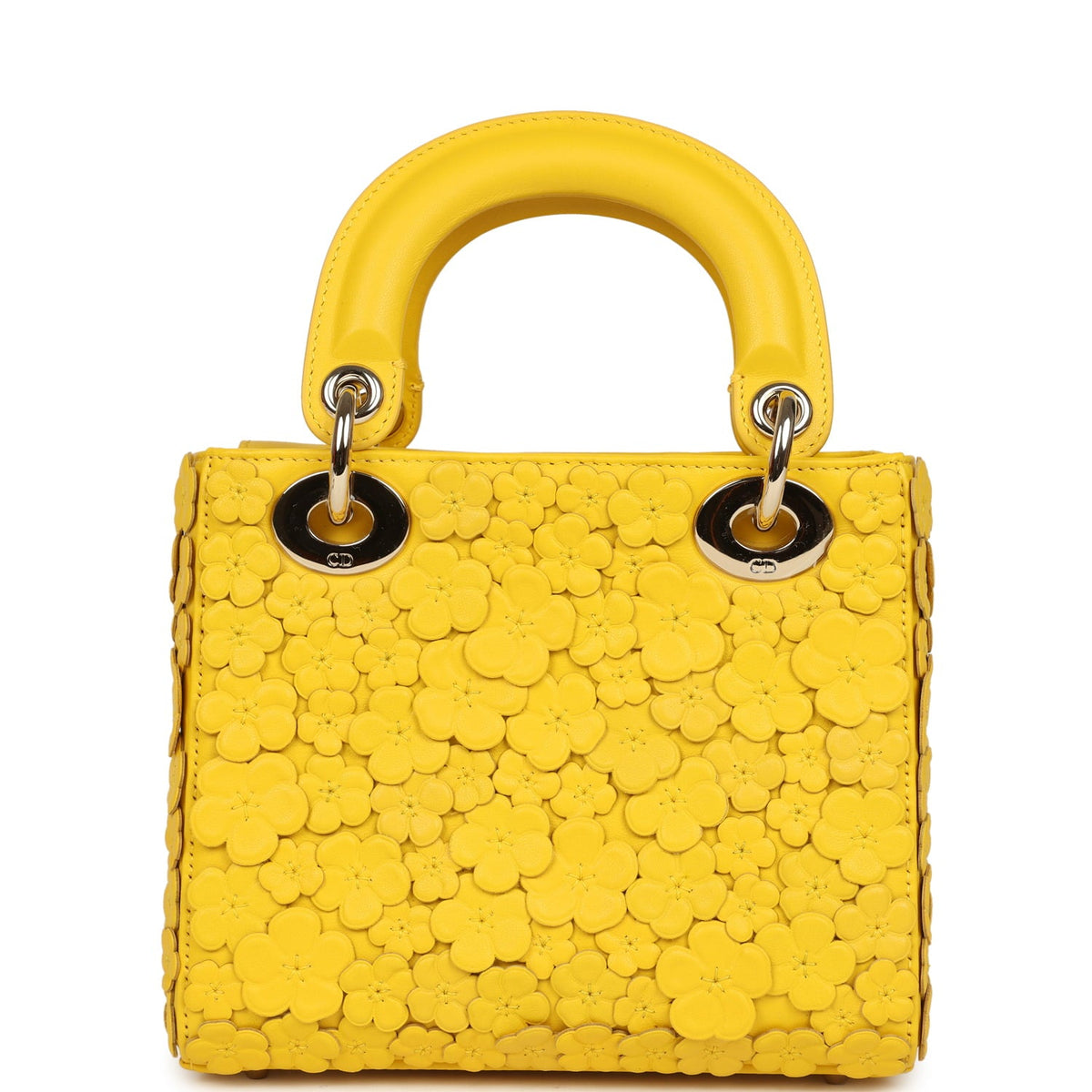 Christian Dior Mini Lady Dior Bag "Buttercup" Buttercup Yellow Lambskin Light Gold Hardware