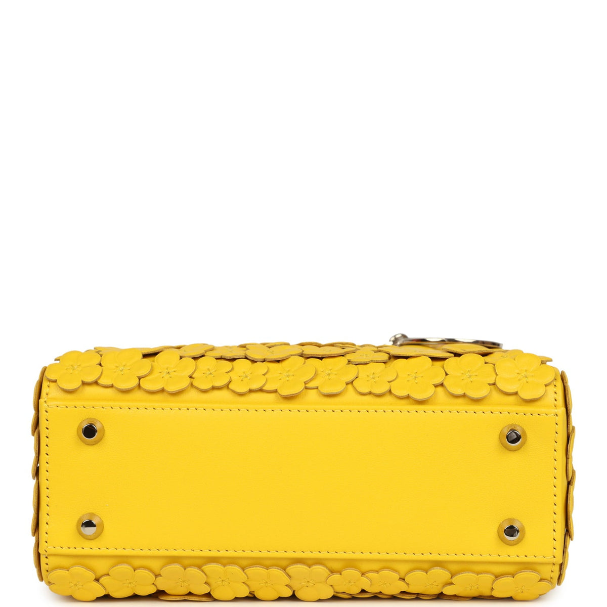 Christian Dior Mini Lady Dior Bag "Buttercup" Buttercup Yellow Lambskin Light Gold Hardware