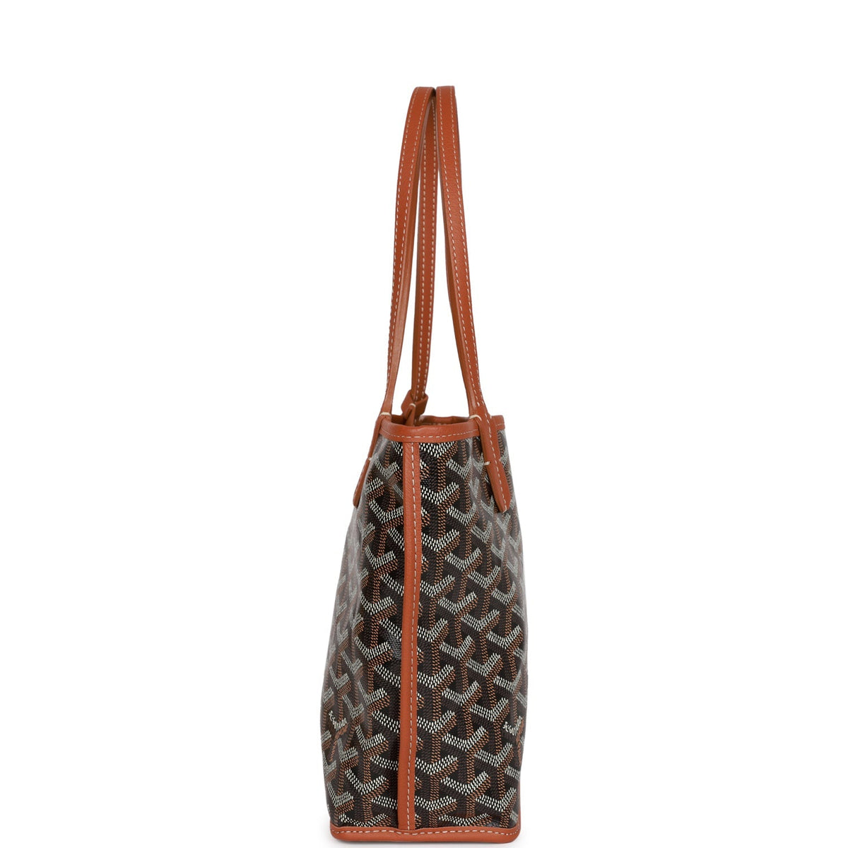 Goyard Goyardine Black Anjou Mini Tote Bag Palladium Hardware