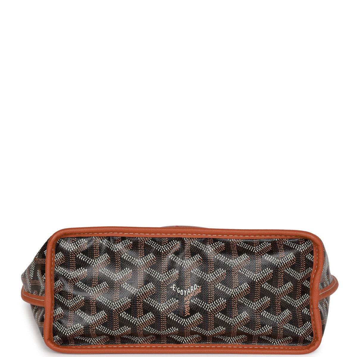 Goyard Goyardine Black Anjou Mini Tote Bag Palladium Hardware