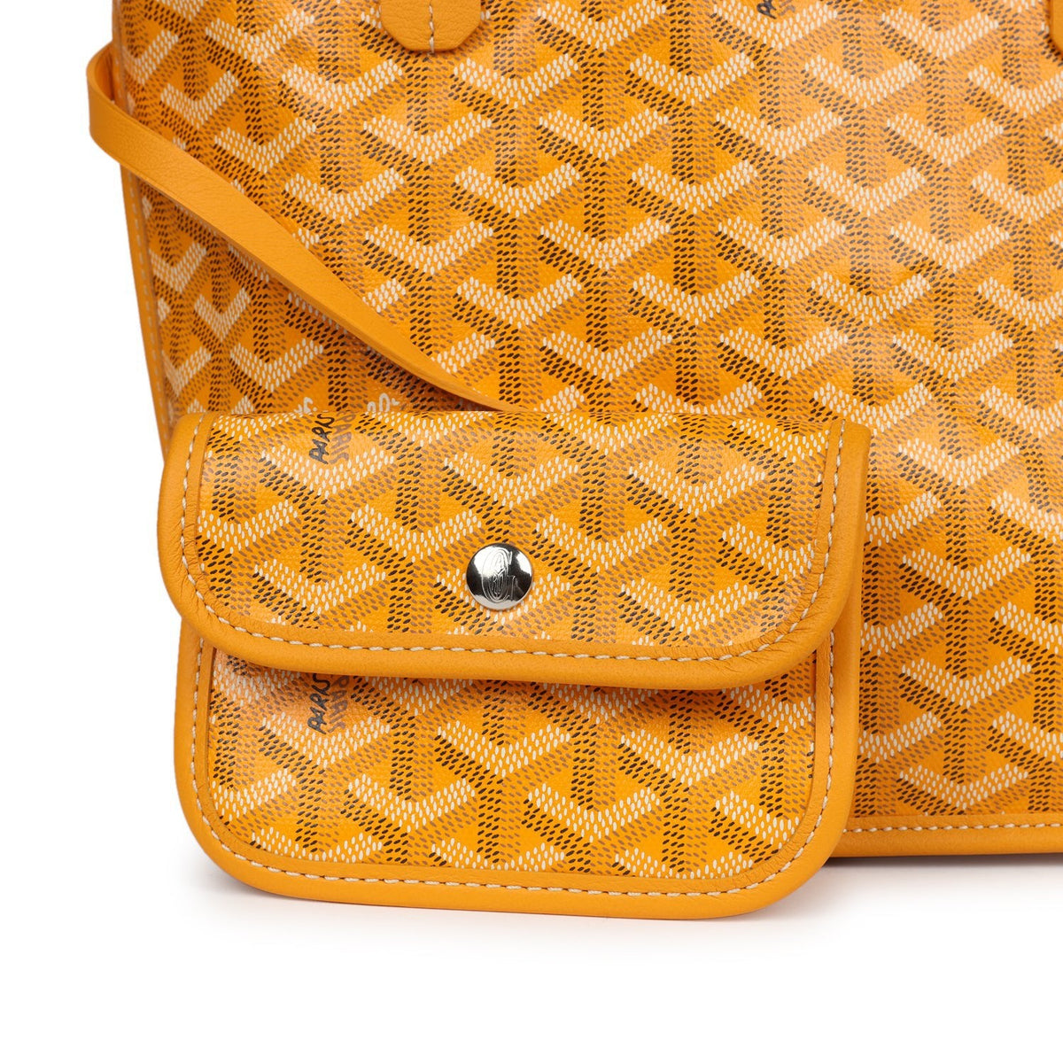 Goyard Goyardine Yellow Anjou Mini Bag Palladium Hardware
