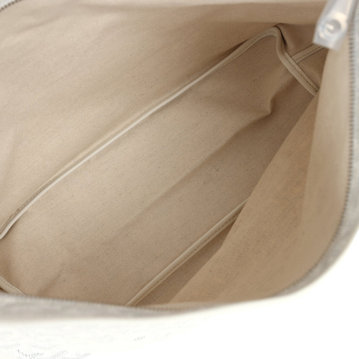 Goyard Goyardine White Boheme Hobo Bag Palladium Hardware