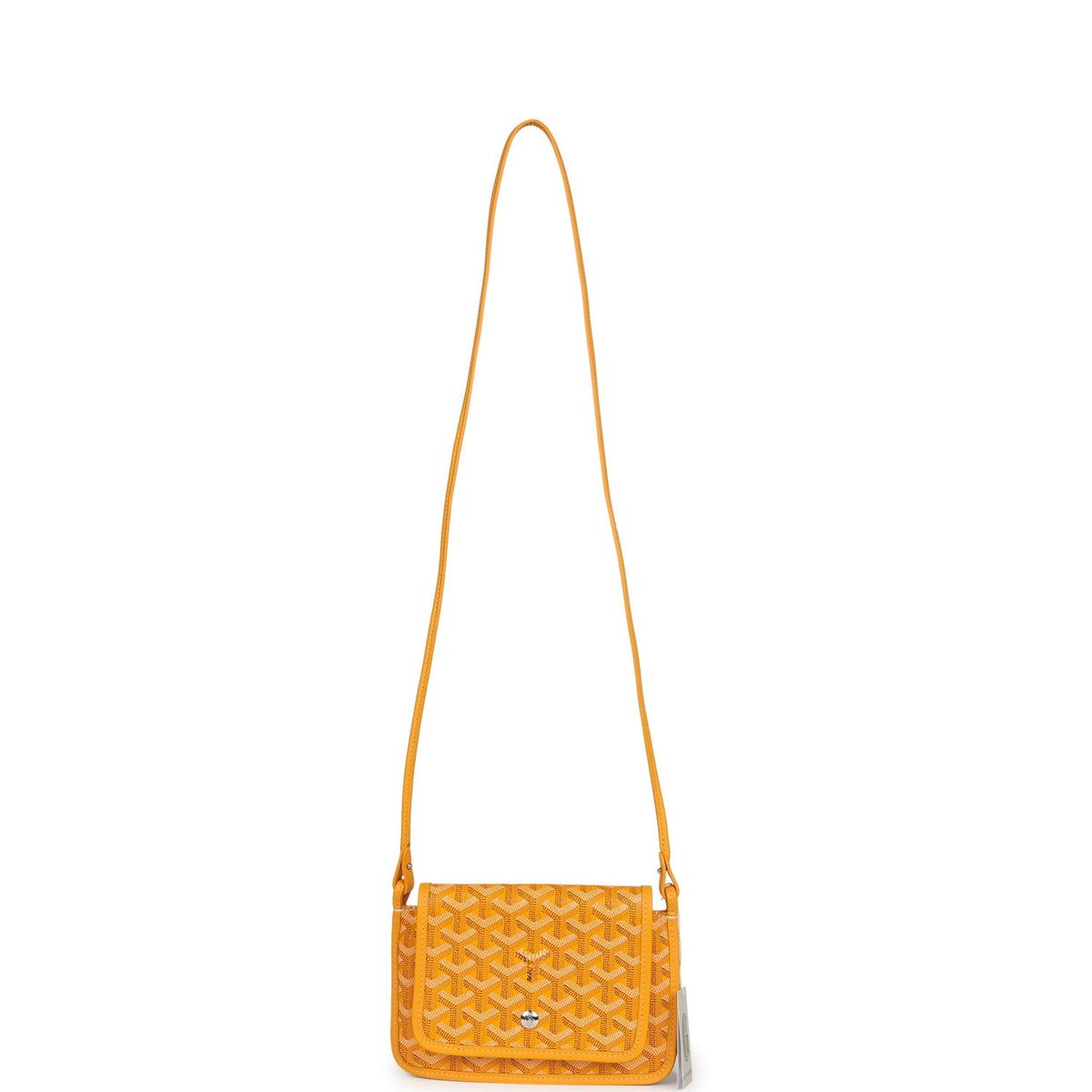 Goyard Plumet Pocket Wallet Yellow Goyardine Palladium Hardware