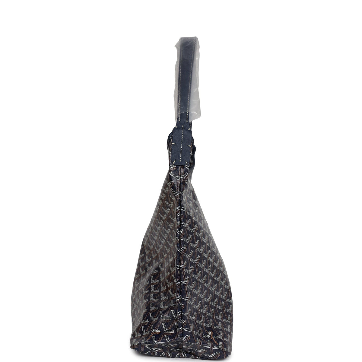 Goyard Goyardine Navy Blue Boheme Hobo Bag Palladium Hardware