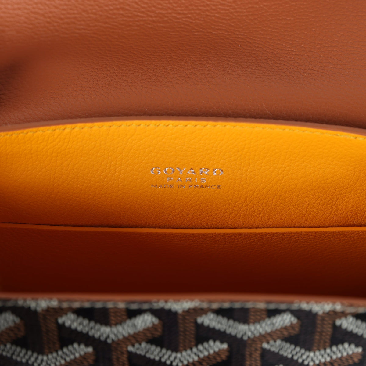Goyard Saigon Souple Mini Bag Black, Brown Goyardine Canvas Palladium Hardware