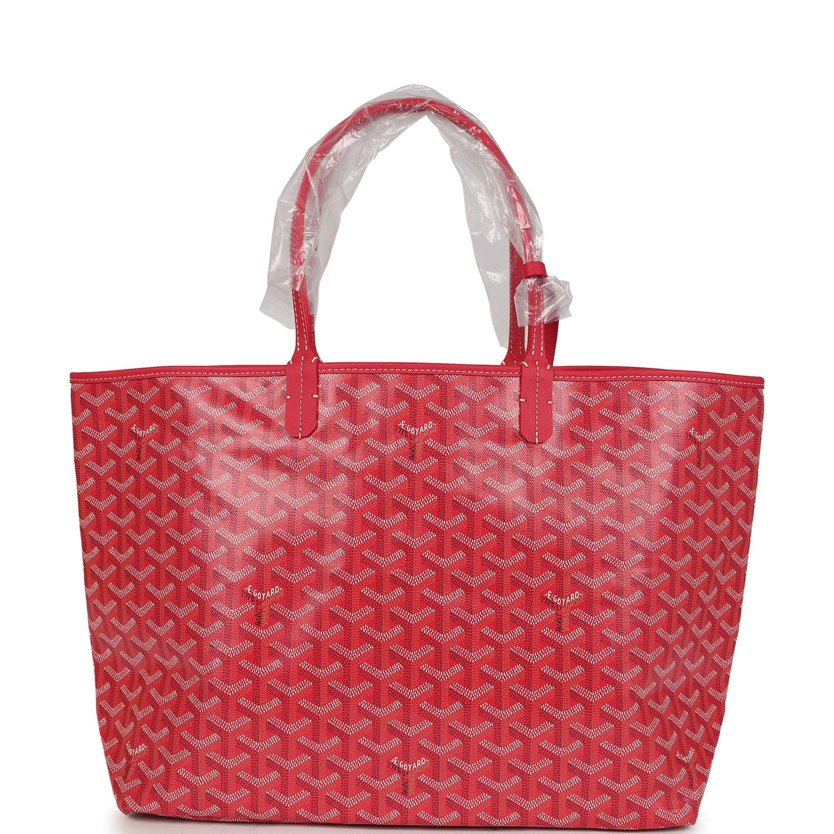 Goyard Goyardine Fuchsia Saint Louis PM Tote Bag Palladium Hardware