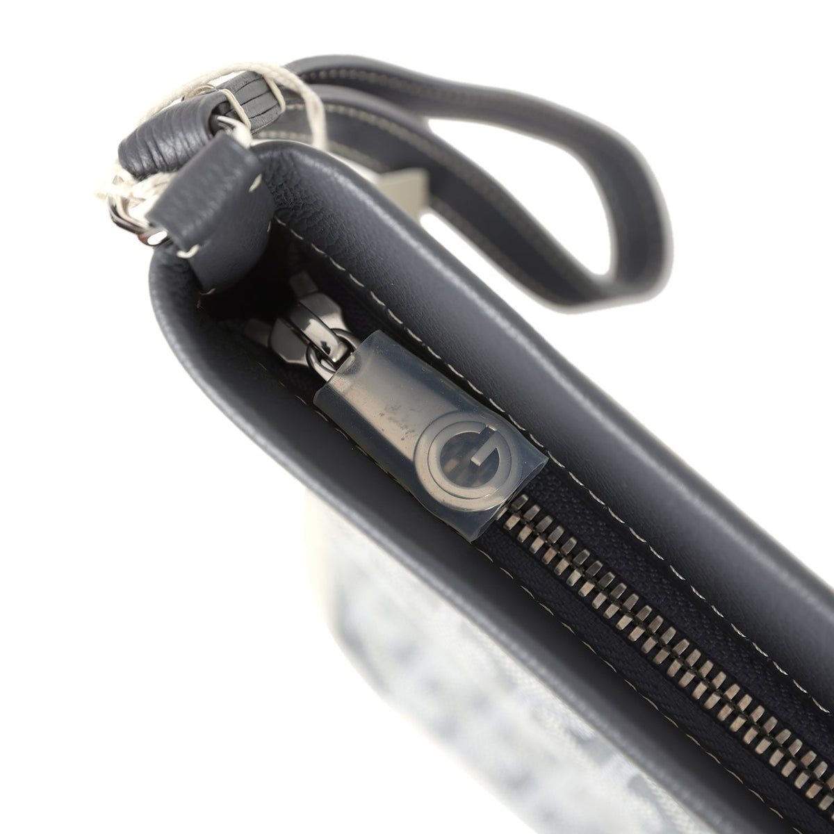 Goyard Goyardine Canvas Grey Conti Pouch Palladium Hardware