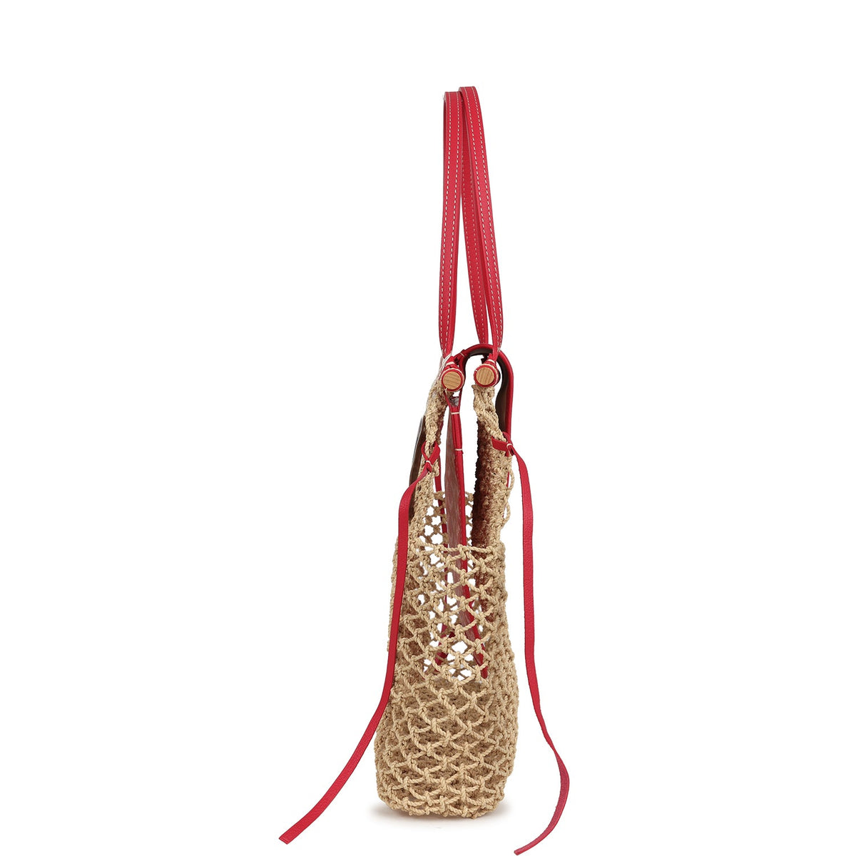 Goyard Goyardine Canvas Fuchsia Aligre Bag Raffia Net Palladium Hardware