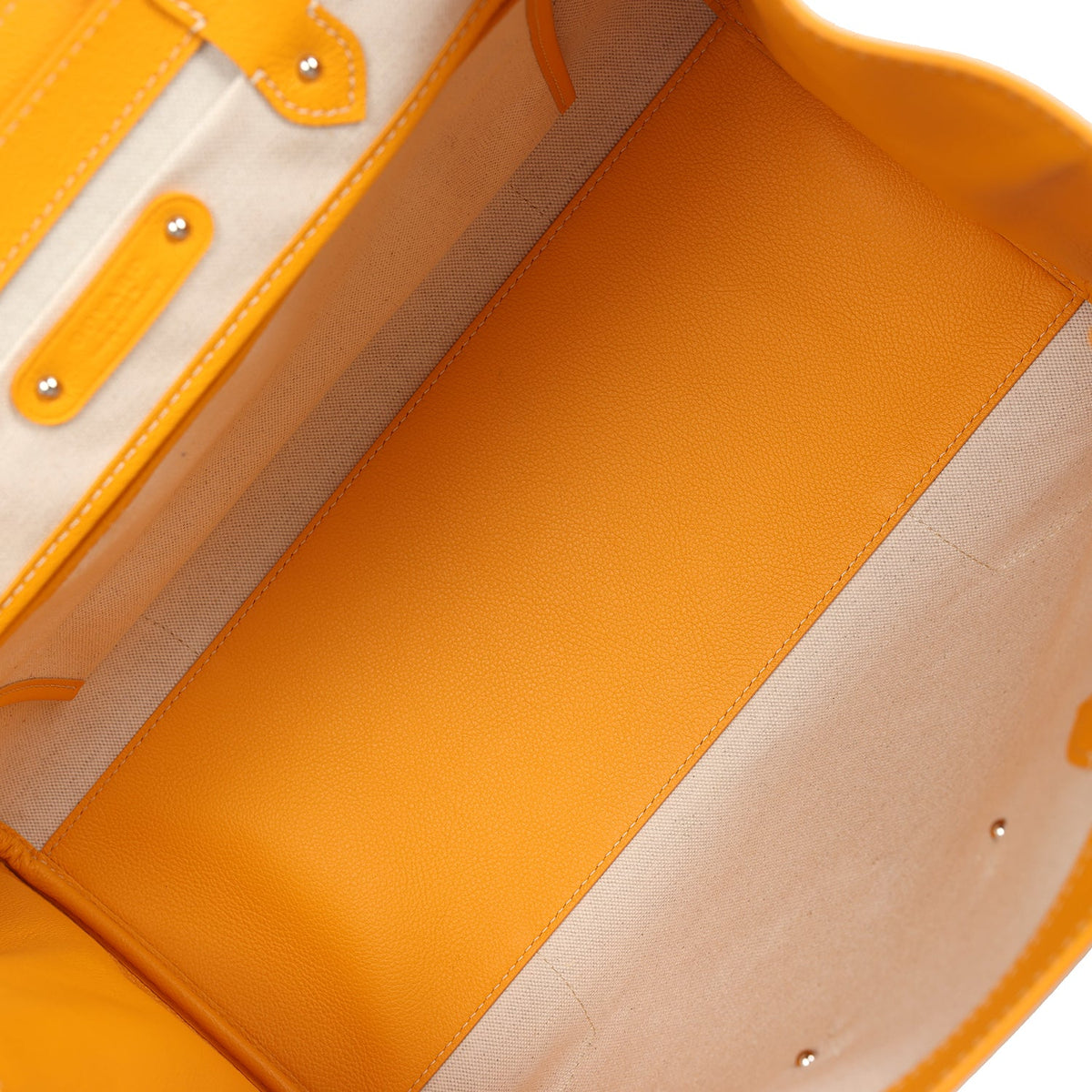 Goyard Saigon Tote Yellow Goyardine Canvas Palladium Hardware