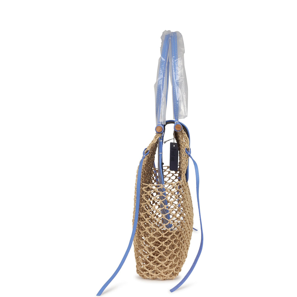 Goyard Goyardine Canvas Iris Aligre Bag Raffia Net Palladium Hardware