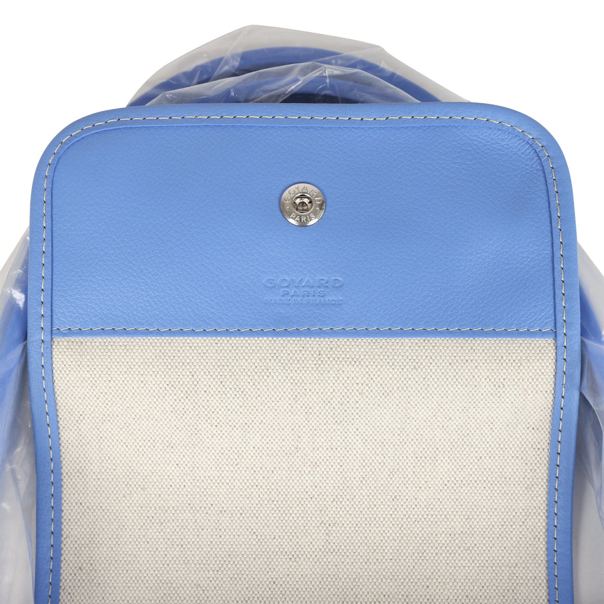Goyard Goyardine Canvas Iris Aligre Bag Raffia Net Palladium Hardware