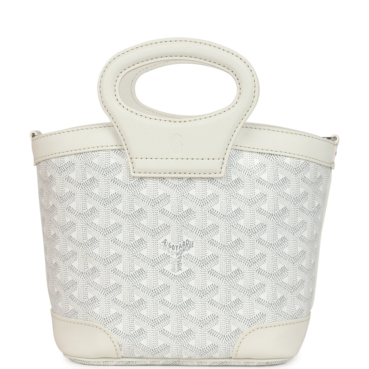 Goyard Goyardine Canvas White Beluga Mini Bag Palladium Hardware
