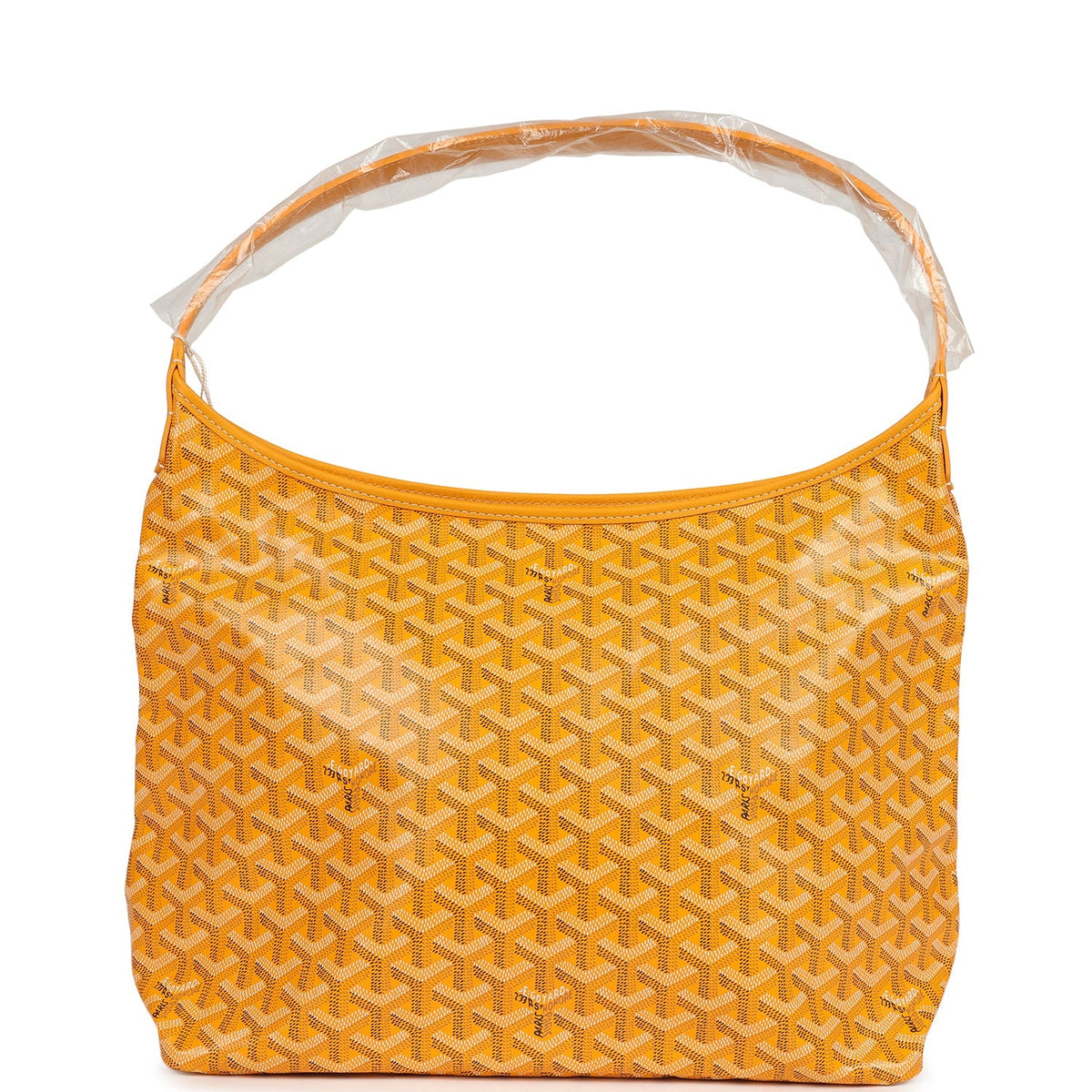 Goyard Goyardine Yellow Boheme Hobo Bag Palladium Hardware