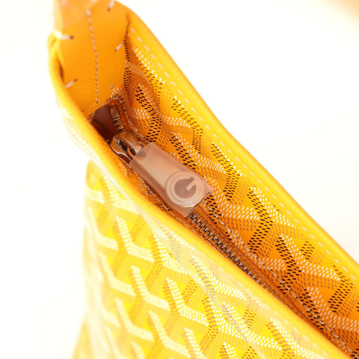 Goyard Goyardine Yellow Boheme Hobo Bag Palladium Hardware