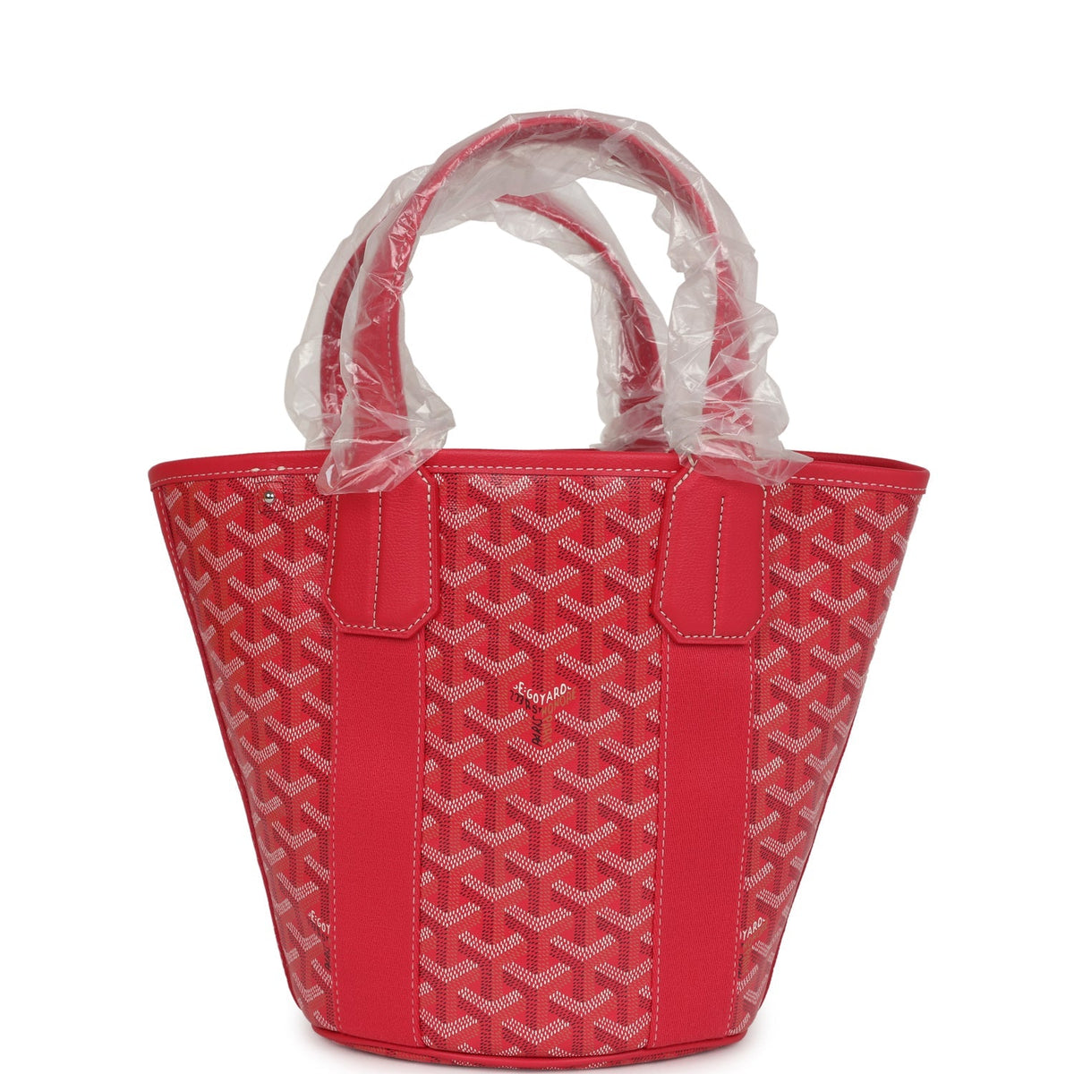 Goyard Goyardine Belharra PM Fuchsia Tote Palladium Hardware
