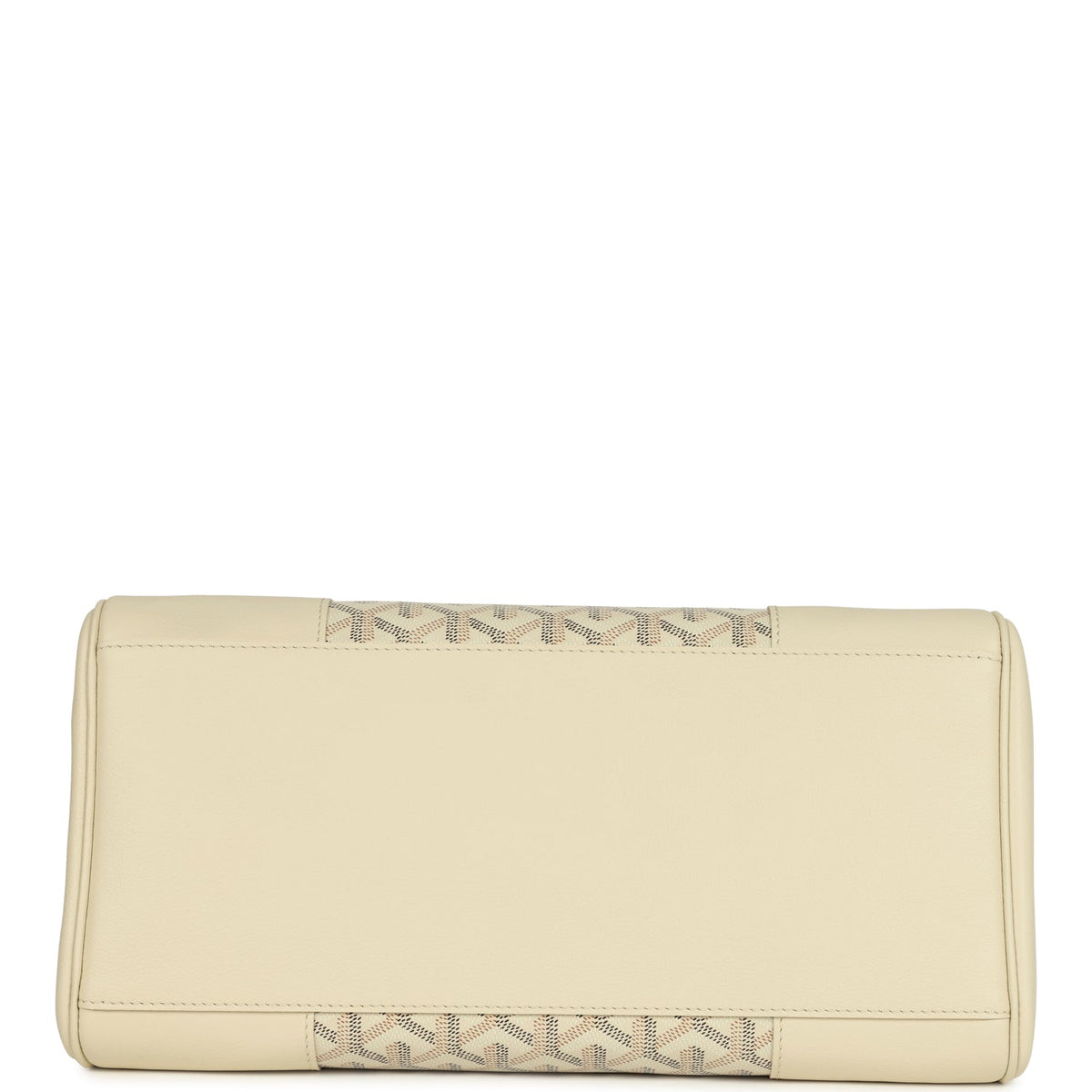 Goyard Goyardine Canvas Sand Saigon Tote Palladium Hardware