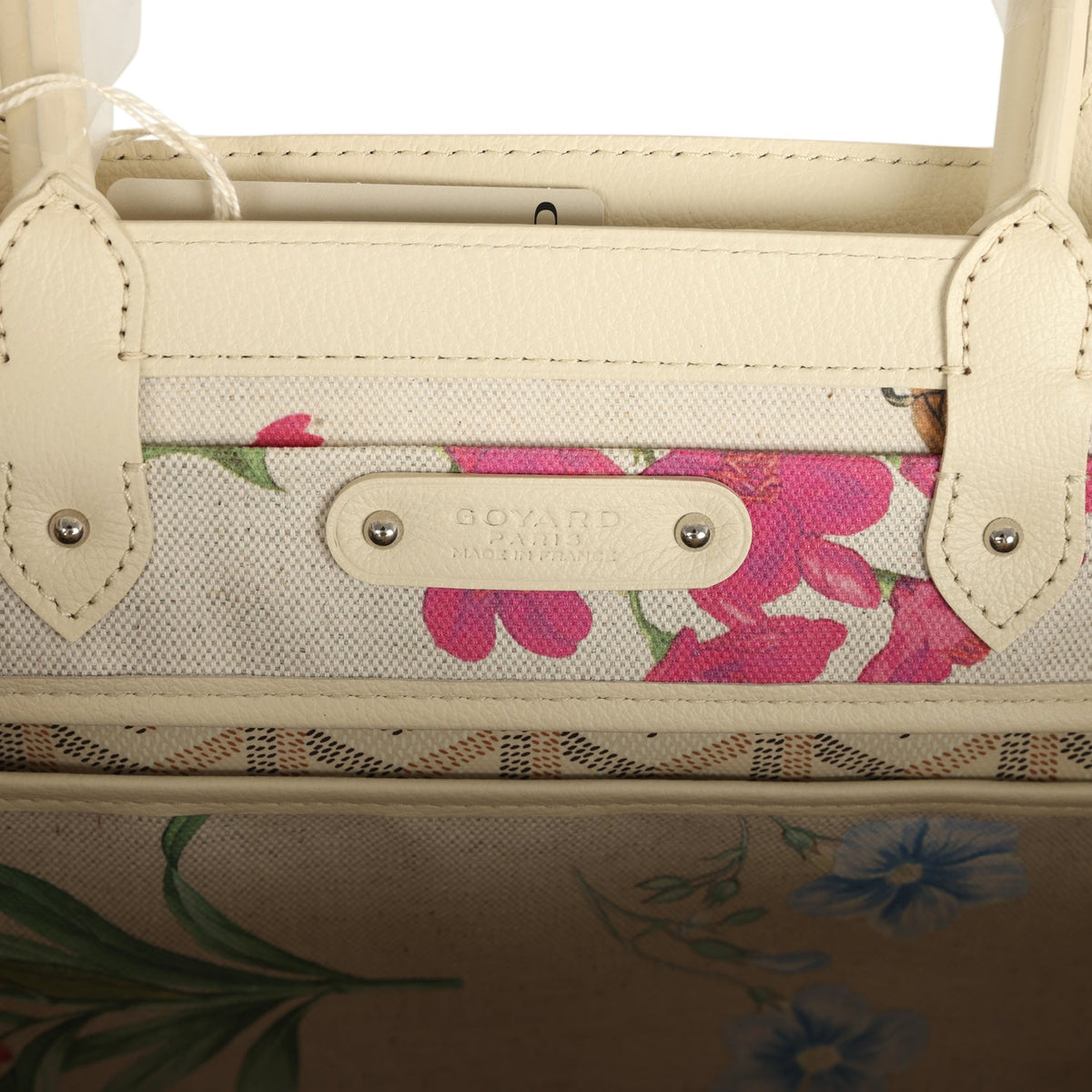 Goyard Goyardine Canvas Sand Saigon Tote Palladium Hardware