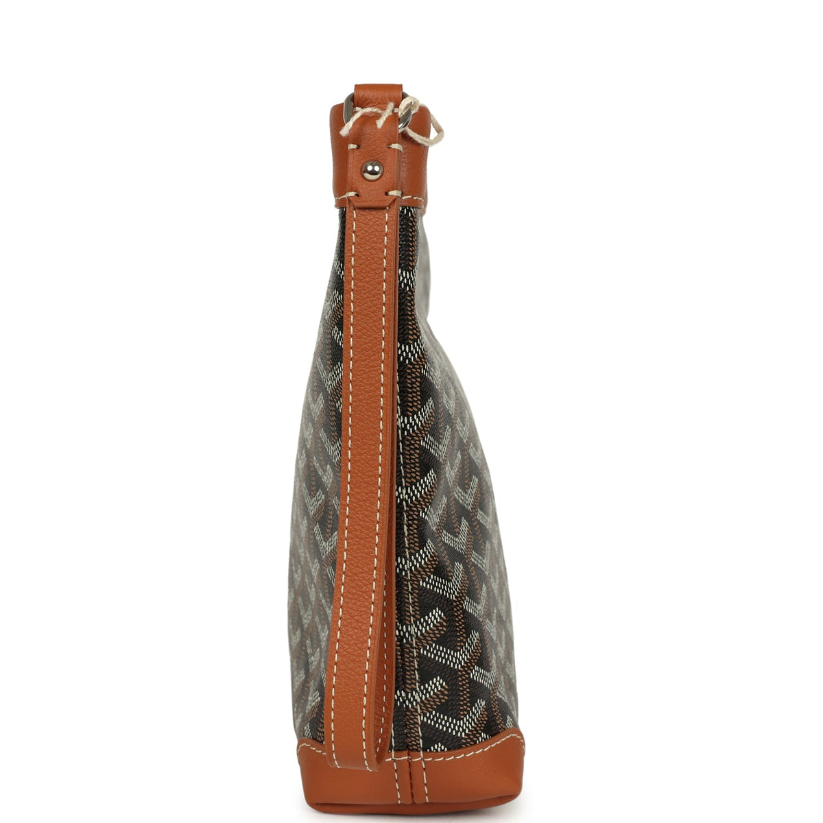 Goyard Goyardine Canvas Black, Brown Conti Pouch Palladium Hardware
