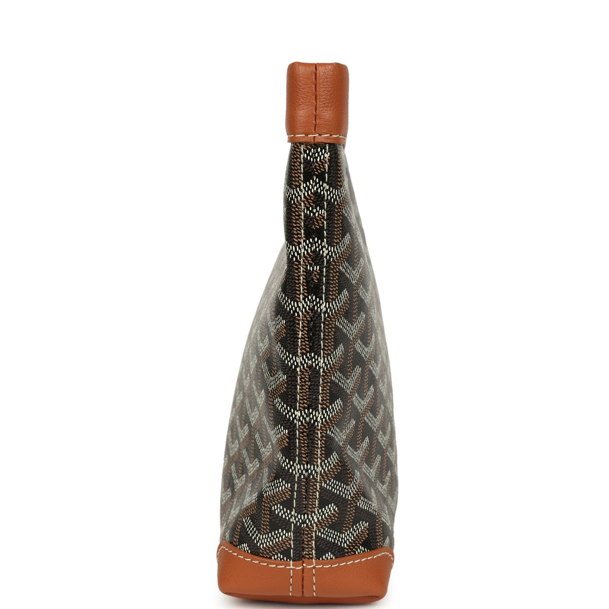 Goyard Goyardine Canvas Black, Brown Conti Pouch Palladium Hardware