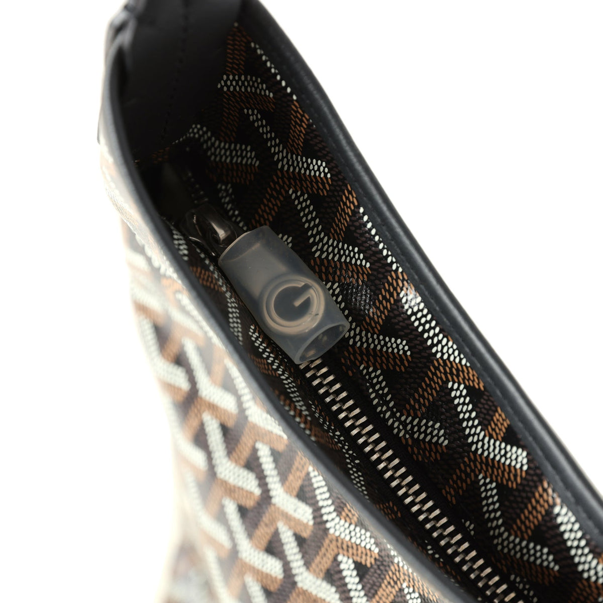 Goyard Goyardine Black Boheme Hobo Bag Palladium Hardware