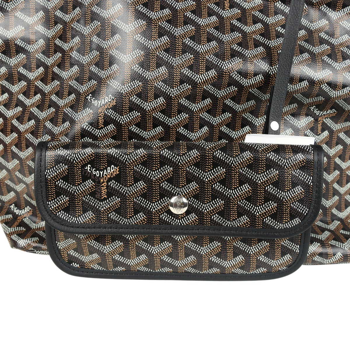 Goyard Goyardine Black Boheme Hobo Bag Palladium Hardware