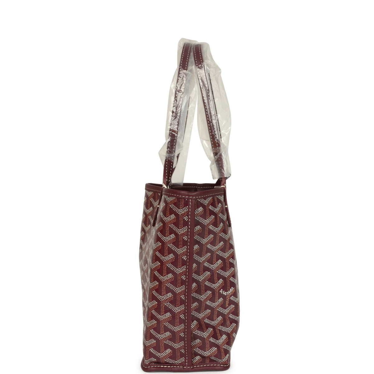 Goyard Goyardine Burgundy Anjou Mini Bag Palladium Hardware