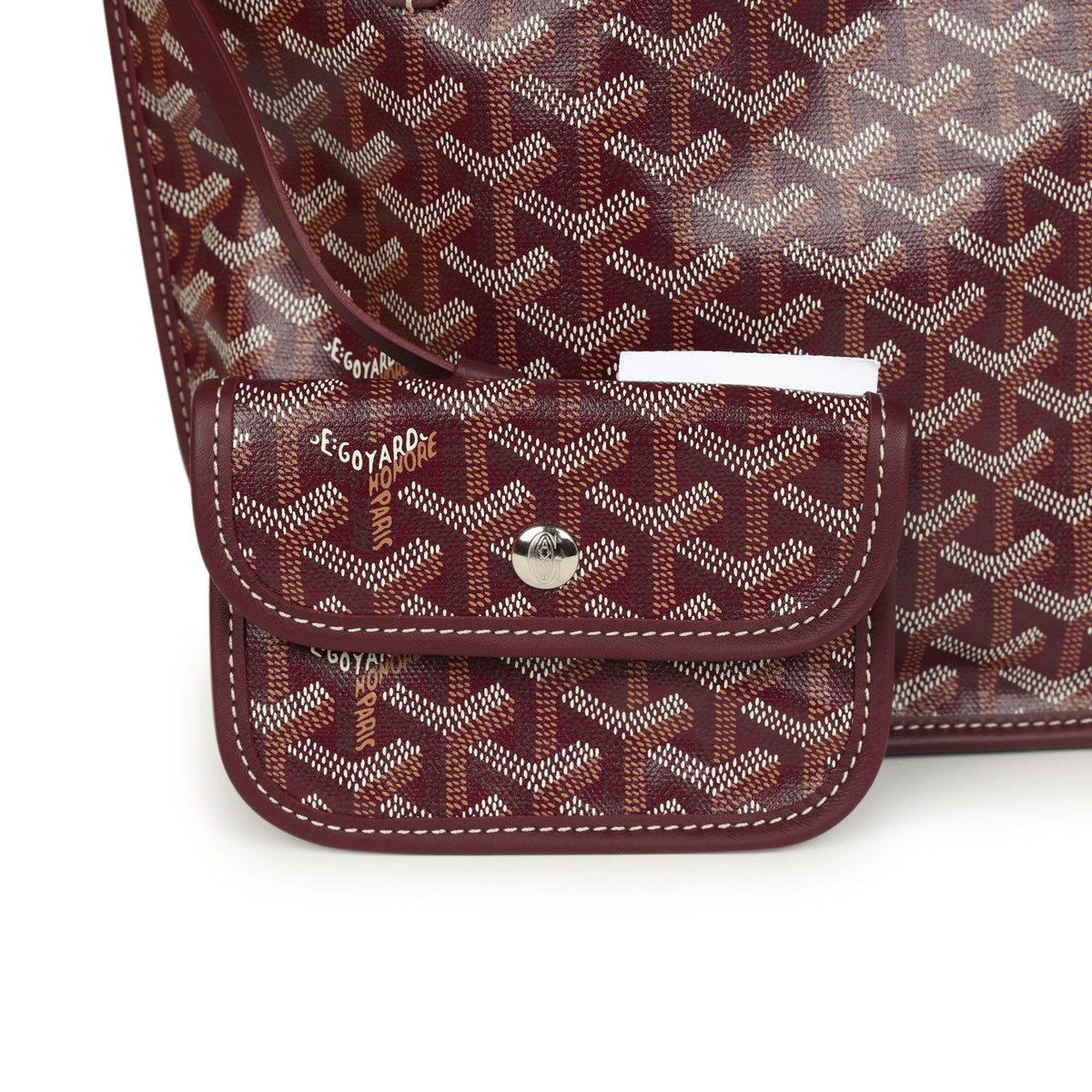 Goyard Goyardine Burgundy Anjou Mini Bag Palladium Hardware