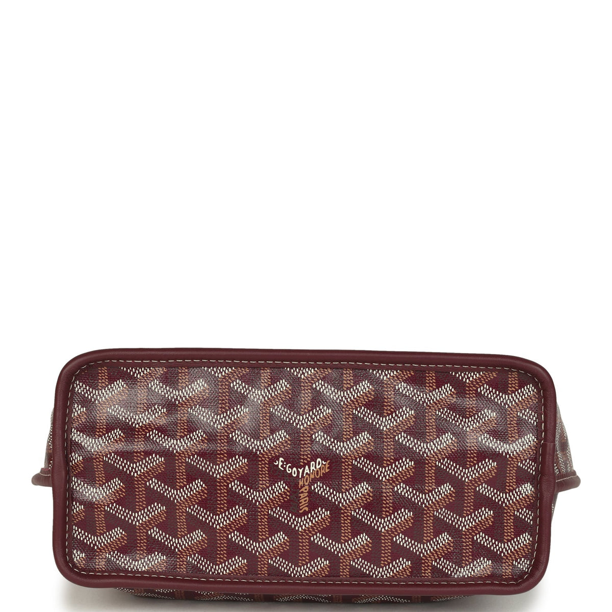 Goyard Goyardine Burgundy Anjou Mini Bag Palladium Hardware