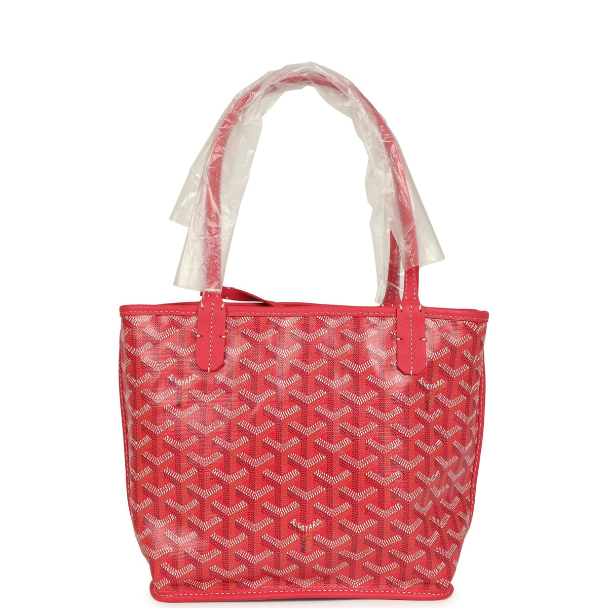 Goyard Goyardine Canvas Fuchsia Anjou Mini Tote Palladium Hardware