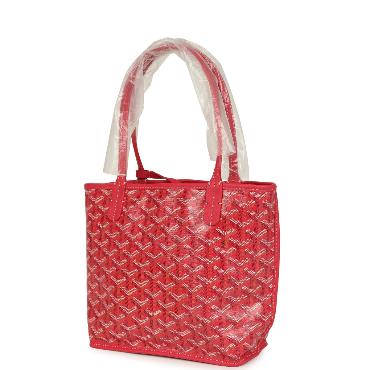 Goyard Goyardine Canvas Fuchsia Anjou Mini Tote Palladium Hardware