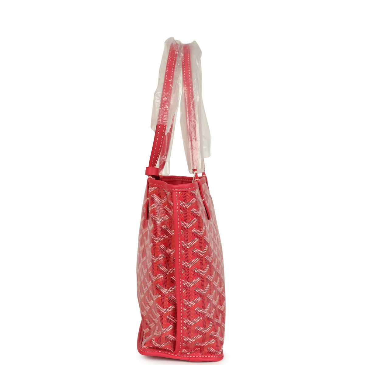 Goyard Goyardine Canvas Fuchsia Anjou Mini Tote Palladium Hardware