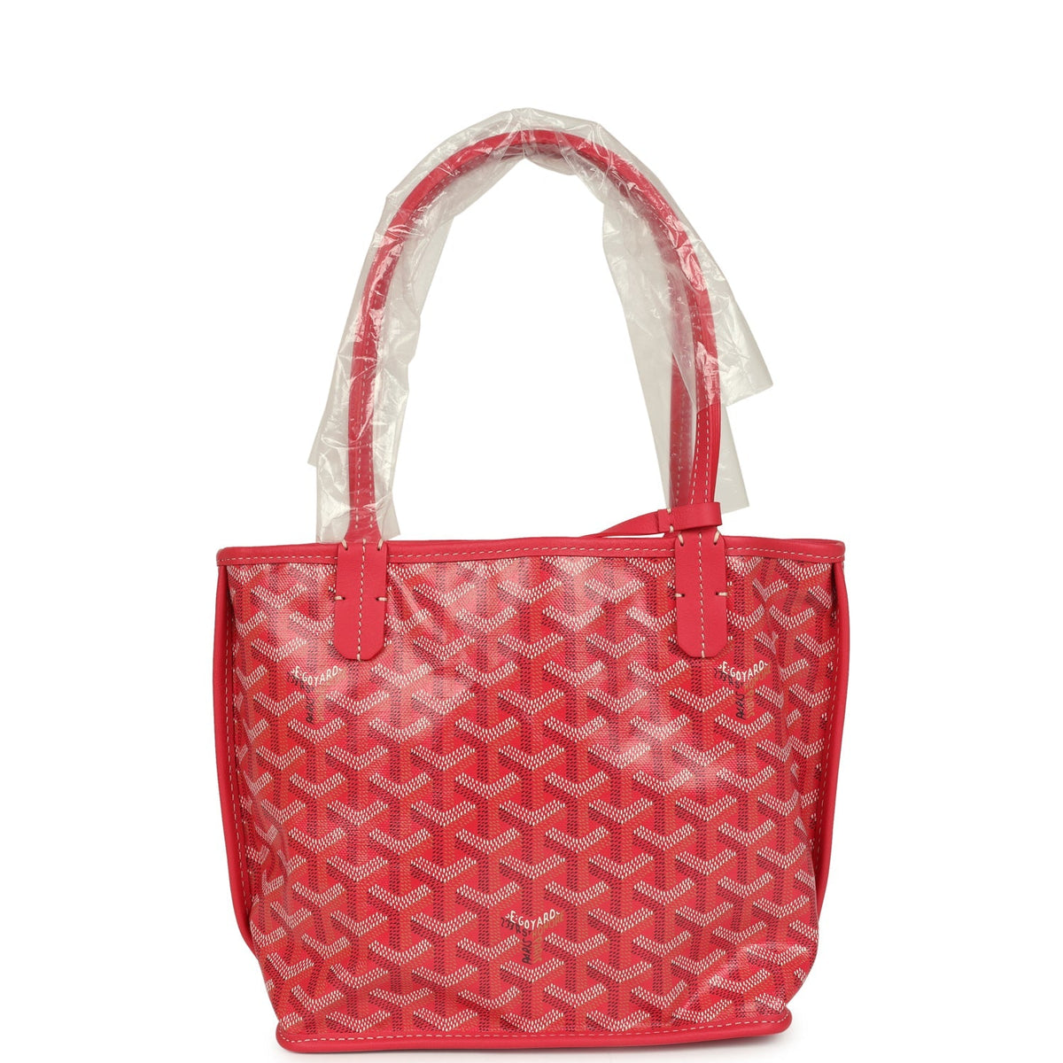 Goyard Goyardine Canvas Fuchsia Anjou Mini Tote Palladium Hardware