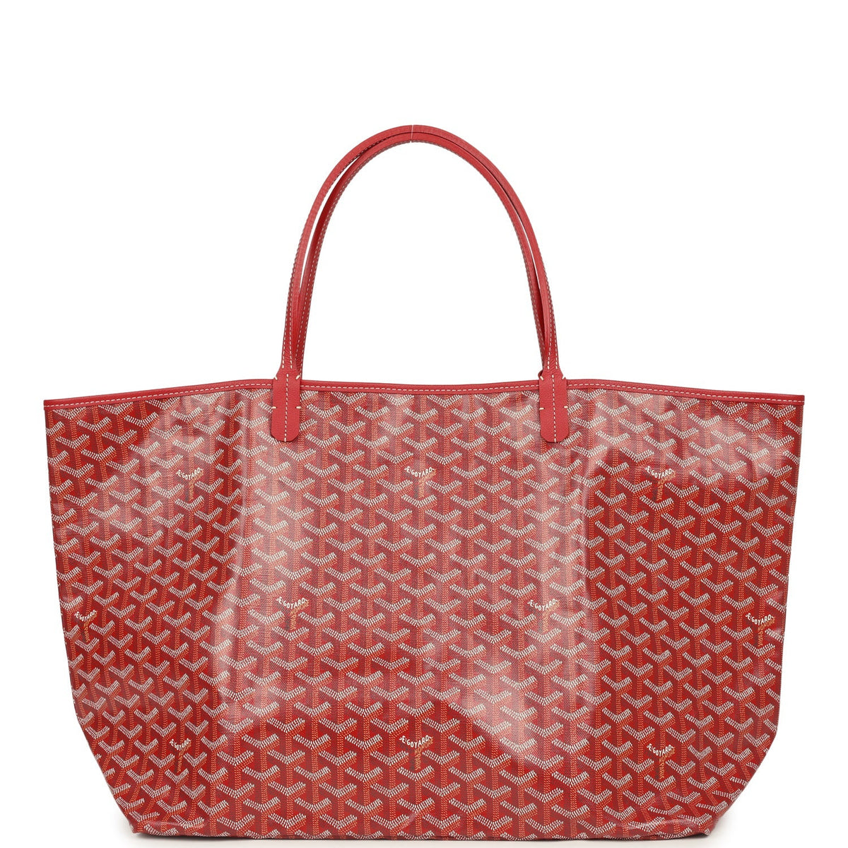 Goyard Goyardine Red Saint Louis GM Tote Bag Palladium Hardware